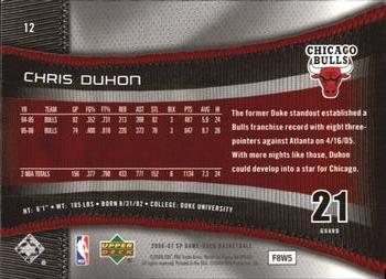 2006-07 SP Game Used #12 Chris Duhon Back
