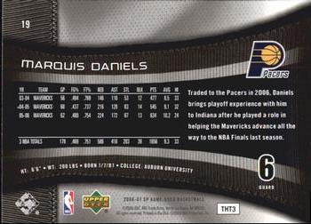 2006-07 SP Game Used #19 Marquis Daniels Back