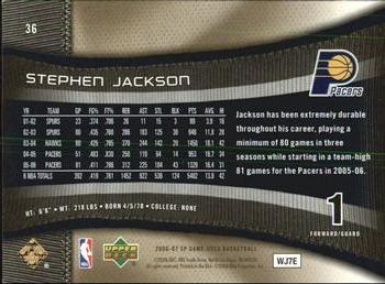 2006-07 SP Game Used #36 Stephen Jackson Back