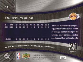 2006-07 SP Game Used #44 Ronny Turiaf Back