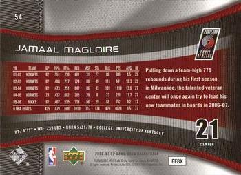 2006-07 SP Game Used #54 Jamaal Magloire Back