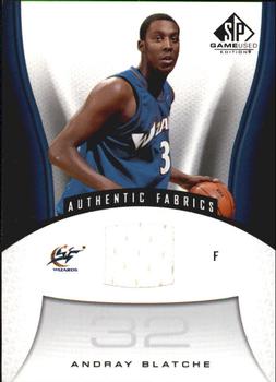 2006-07 SP Game Used #198 Andray Blatche Front
