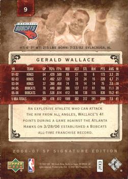 2006-07 SP Signature Edition #9 Gerald Wallace Back