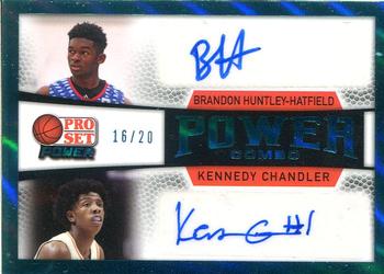 2021-22 Pro Set Power - Power Combos Dual Autographs Platinum #PC-01 Brandon Huntley-Hatfield / Kennedy Chandler Front