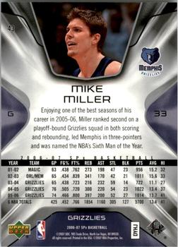 2006-07 SPx #43 Mike Miller Back