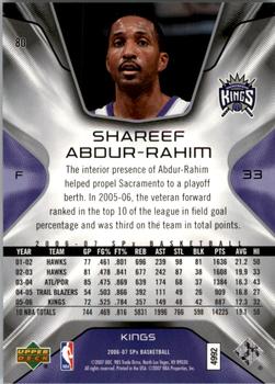 2006-07 SPx #80 Shareef Abdur-Rahim Back