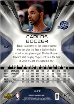 2006-07 SPx #94 Carlos Boozer Back