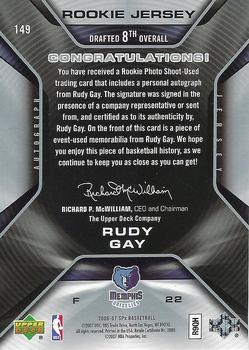2006-07 SPx #149 Rudy Gay Back