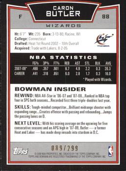 2008-09 Bowman - Orange #88 Caron Butler Back