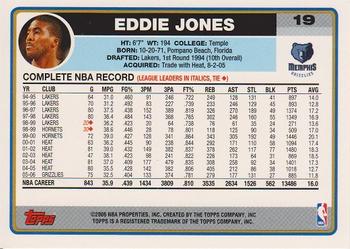 2006-07 Topps #19 Eddie Jones Back