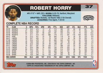 2006-07 Topps #37 Robert Horry Back