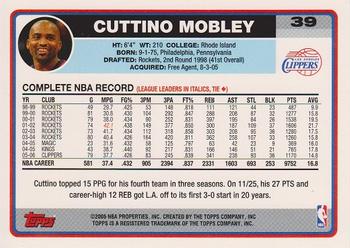 2006-07 Topps #39 Cuttino Mobley Back