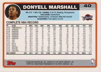 2006-07 Topps #40 Donyell Marshall Back