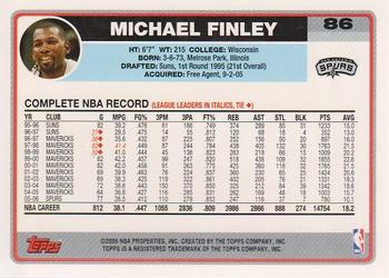 2006-07 Topps #86 Michael Finley Back