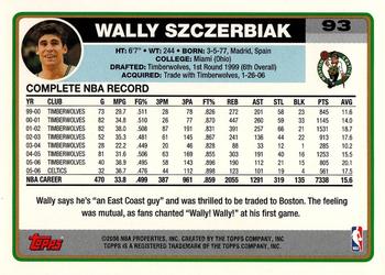 2006-07 Topps #93 Wally Szczerbiak Back