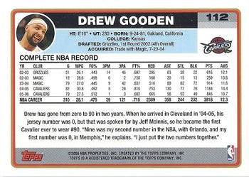 2006-07 Topps #112 Drew Gooden Back