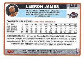 2006-07 Topps #123 LeBron James Back