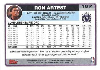2006-07 Topps #187 Ron Artest Back