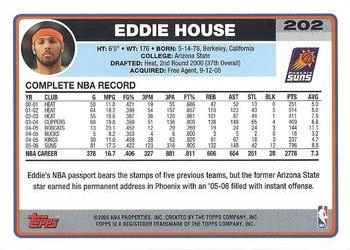 2006-07 Topps #202 Eddie House Back