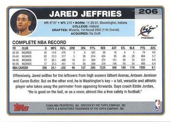 2006-07 Topps #206 Jared Jeffries Back