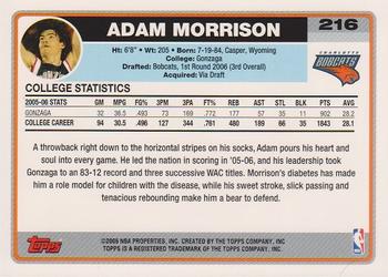 2006-07 Topps #216 Adam Morrison Back