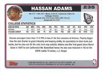 2006-07 Topps #235 Hassan Adams Back