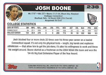 2006-07 Topps #238 Josh Boone Back