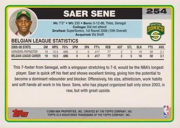 2006-07 Topps #254 Saer Sene Back