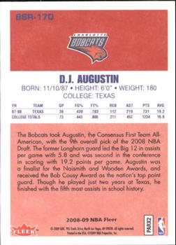 2008-09 Fleer - 1986-87 Rookies #86R-170 D.J. Augustin Back