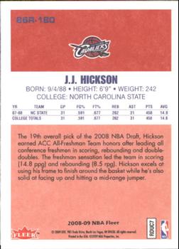 2008-09 Fleer - 1986-87 Rookies #86R-180 J.J. Hickson Back