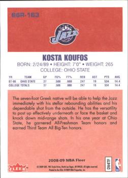 2008-09 Fleer - 1986-87 Rookies #86R-183 Kosta Koufos Back