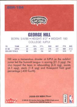 2008-09 Fleer - 1986-87 Rookies #86R-184 George Hill Back