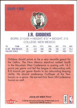 2008-09 Fleer - 1986-87 Rookies #86R-188 J.R. Giddens Back