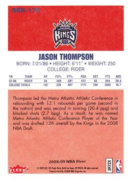 2008-09 Fleer - 1986-87 Rookies #86R-173 Jason Thompson Back