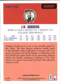 2008-09 Fleer - 1986-87 Rookies Glossy #86R-188 J.R. Giddens Back