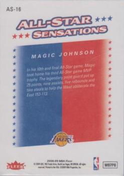 2008-09 Fleer - All-Star Sensations #AS-16 Magic Johnson Back