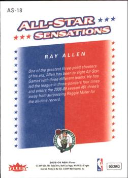2008-09 Fleer - All-Star Sensations #AS-18 Ray Allen Back