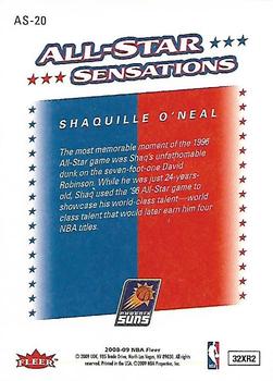 2008-09 Fleer - All-Star Sensations #AS-20 Shaquille O'Neal Back