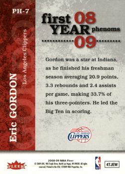 2008-09 Fleer - First Year Phenoms #PH-7 Eric Gordon Back