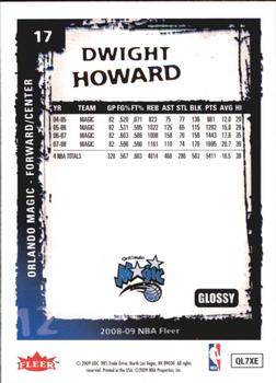 2008-09 Fleer - Glossy #17 Dwight Howard Back
