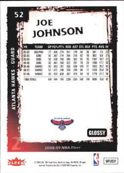 2008-09 Fleer - Glossy #52 Joe Johnson Back