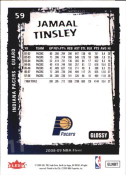 2008-09 Fleer - Glossy #59 Jamaal Tinsley Back