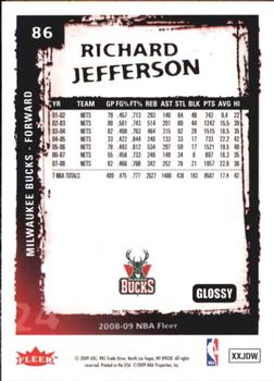 2008-09 Fleer - Glossy #86 Richard Jefferson Back