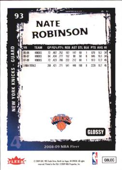 2008-09 Fleer - Glossy #93 Nate Robinson Back