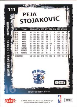 2008-09 Fleer - Glossy #111 Peja Stojakovic Back