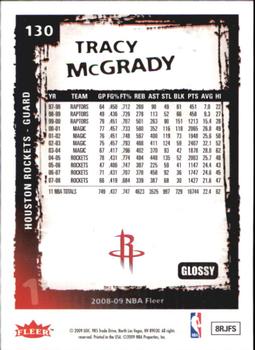 2008-09 Fleer - Glossy #130 Tracy McGrady Back