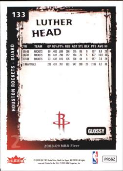 2008-09 Fleer - Glossy #133 Luther Head Back