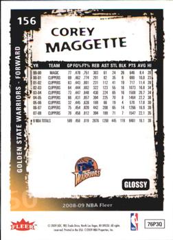 2008-09 Fleer - Glossy #156 Corey Maggette Back