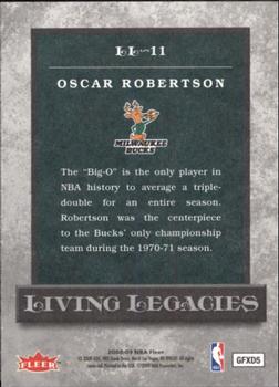 2008-09 Fleer - Living Legacies #LL-11 Oscar Robertson Back