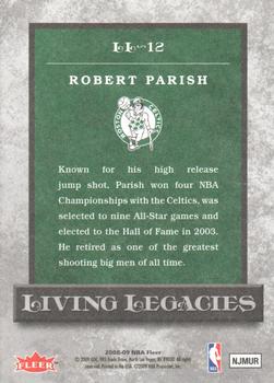 2008-09 Fleer - Living Legacies #LL-12 Robert Parish Back